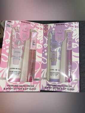 Yara Lip Gloss & Perfume Hand Cream Duo - Pink and Lavender